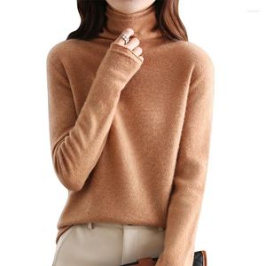 Suéteres femininos alfaiate ovelhas mulheres merino lã gola de malha pullovers ruffled colar moda jumper feito de fio tecido