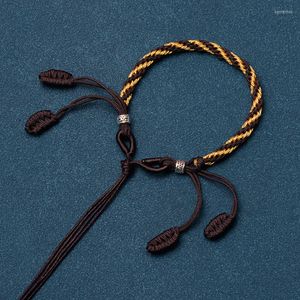 Link Bracelets Luxury Quality Jewelry And Accessories Women Couple Bracelet Vintage For Men Adjustable Handmade Beaded Lanyard