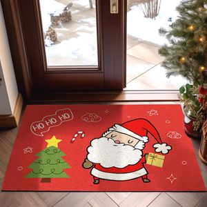 Julmattor Designer matta Juldekorationer Julstrumpor förtjockade PVC -mattan