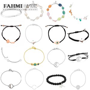 Fahmi Lucky fashion, Bracciale con perline a forma di orso a cerchio intero con perle di colori caramellati, anniversario, fidanzamento, regalo, festa, matrimonio