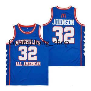 GH 32 JOHNSON MCDONALDS All American Basketball Jersey Blue Size S-XXL