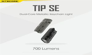 Nitecore lanterna mini tocha ponta se 700 lúmens 2 x osram p8 led com bateria recarregável liion dualcore metálico chaveiro lig2443496