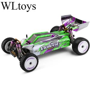 ElectricRC Car est WLtoys 104002 110 2.4G 60KMH RC Car Высокоскоростной четырехколесный открытый внедорожный дрифт Электрический бесщеточный мотор Racing Gift 231123