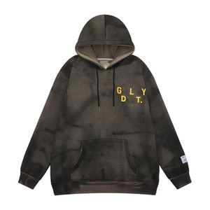 Erkek Hoodies Boyalı Erkek ve Kadın Kazak Kaputlu Sweatshirt Retro Giyim Yıkanmış Sweatshirts Mektup Baskı Jogger Tracksits