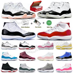 HOT 11 z pudełkiem DMP wdzięczność buty do koszykówki Jumpman 11s Neapolitan Cherry 25. rocznica Cool Grey 45 Niski trampki Męskie trenerzy Rozmiar 36-47 dhgate