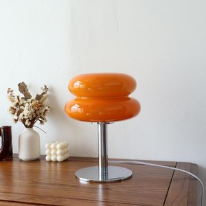 Tischlampen Italienischer Designer Glas Eierkuchen Lampe Schlafzimmer Nachttisch Studie Lesen Led Nachtlicht Wohnkultur Atmosphäre Gefleckter Schreibtisch