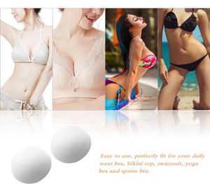 Women039s almofadas de sutiã redondo esponja macio respirável removível sutiã inserções bikini almofada copos yoga esporte banho pads7664098