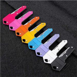 Självförsvar Keychains Designer Knifechain Mini Pocket Knives Rostfri Folding Key Chain Outdoor Camping Hunt Tactical Combat Knifes Survival Tool Bugd