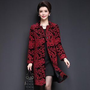 Women's Wool Blends Print Coat for Women Elegant and Jacket Single Breasted Clothes 2023 Women's