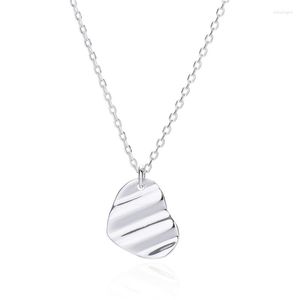 Kedjor Sterling Silver 925 Curved Heart Pendant Necklace For Woen Jewelry Neckces