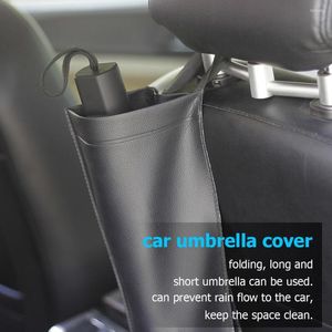 İç aksesuarlar sentetik deri araba koltuğu arka şemsiye tutucu saklama çantası tiding katlanabilir uzun ve kısa şemsiyeler uygulandı