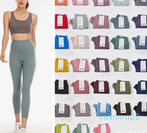 Yoga kıyafetleri yüksek bel yoga pantolon kadınlar push-up fitness tozlukları yumuşak elastik kalça asansör t şeklinde spor pantolon çalışan bayan renkleri