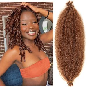 Springy Afro Twist Hair Marley Twist Braiding Hair for Faux Locs Crochet Hair Synthetic Afro Kinky Spring Twists