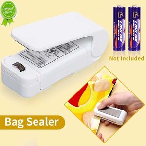 Novo Saco portátil de 1pc Sealer Aquecimento Pacote de plástico Clipe de armazenamento Mini vedação de adesivo à mão sem bateria