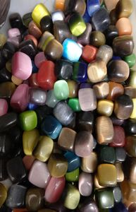 100g Natural Genuine Tumbled Gemstone Multi Color Cat Eye Gravel Stone Colorful Rock Mineral stone for chakra healing reiki8843905