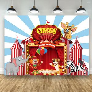 Party Dekoration Zirkus Bühne Clown Po Hintergrund Computer gedruckter Hintergrund Baby Kinder Porträt Pet Pocall Kulissen Pographie Requisiten