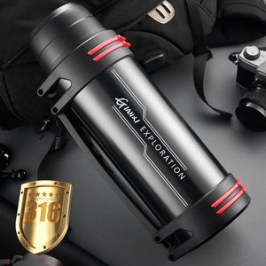 Water Bottles Stainless Steel Thermos Bottle Vacuum Large capacity Flasks Insulated Outdoor travel Cup Keeping Warm 231122