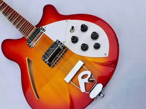 6 Strings Electric Guitar Ricken 325 Mahogany Body Rosewood Sunrise Sunflower Color Fast