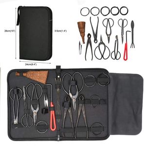 Other Garden Tools Bonsai Pruning Tool Set Shear Extensive Cutter Carbon Steel Scissors Kit with Nylon Case for Home 230422