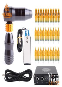 Professional Rotary T Pen Tattoo Kit LCD Mini Power med 30st Needle Cartrige Equipment Supplies T2006092946657