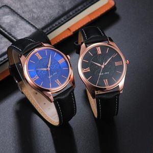 Armbandsur WJ-8104 Wal-Joy Fashion Retro Design Läderband Alloy Quartz Wrist Watch Business Watches Men Sport Reloj