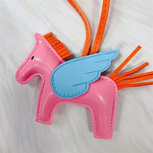 Bag Parts Accessories Cute Leather Angel Little Horse Women s Keychain Pendant 231123