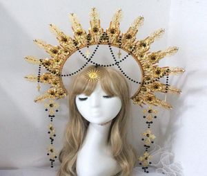 Diğer Etkinlik Partisi Virgin Crown Head Bandı El Yapımı Altın Gotik Halo Headpieceother9503345