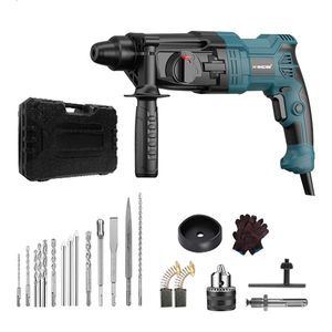 Electric Hammer 800W Liten Rotary Electric Hammer Drill Multifunktion Electric Pick Impact Borr Betong Hammer Drill Machine Perforator Set 231123