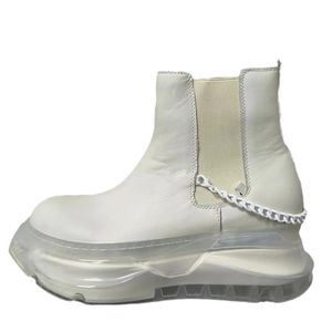 Crystal Sole Men Chain Boots Big Size Men's Chelsea Boot Street Style Man Jumbo Boots 45