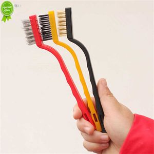 New 3Pcs/Set 7 inches Stainless Steel Brush Brass Cleaning Brush Polishing Rust Remover Metal Wire Burring Cleaning Tool Family
