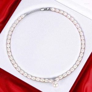 Chains HOOZZ.P 2023 Trend Natural Fresh Water Pearl Necklace Pendant Freshwater Baroque Jewelry For Women Wedding Gift Wholesale Items