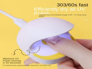 Mini Egg Shape Design Nail Dryer 6W USB UV LED -lampan liten och bärbar snabb torkning av enfingergel polsk torkmaskin8050145