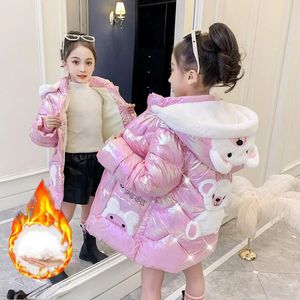 Conjuntos de roupas meninas inverno algodão casaco coreano moda infantil para baixo crianças jaquetas para 7 9 10 11 12 anos 231123
