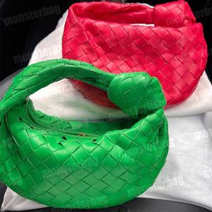 Borsa Jodie intrecciata Borsa a tracolla Bottegass Mini Hobo Designer di lusso Pochette annodata Manico superiore Puffy Intrecciato Strass Impreziosito Mesh Venetass Dumpling Bags