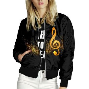 Women's Jackets Women 2023 Autumn Summer Long Sleeve Zipper Print Bomber Jacket Casual Pocket Slim Female Fashion Outerwear Short CoatsWomen