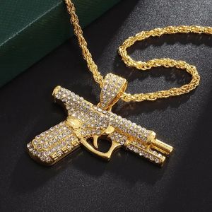 Chokers Hip Hop Cubic Zirconia Paved Bling Iced Out Big Angel Give Dollars Money Pendants Necklace for Men Rapper Rock Jewelry 231123