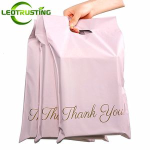 Geschenkverpackung Standard Dankeschön Pink Poly Mailer Selbstklebende Umschläge Taschen Schwarz Weiß Unterwäsche Kleid Leggings Geschenke Tragbare Beutel 230422