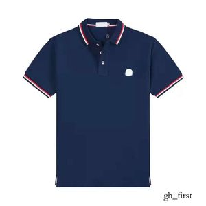 Monclair Gömlek Tasarımcısı Erkekler Polo Gömlek Klasik Erkekler Lüks Polo Gömlek Sıradan Erkekler Tişört Serpantin Monogram Baskı Nakış Moda 817