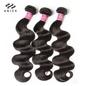 Perucas de renda UNICE 30 polegadas onda corporal brasileira virgem cabelo pacotes cor natural 100 cabelo humano tecer 134 pcs para mulheres africanas americanas 231122