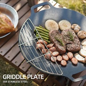 Accessori per utensili per barbecue Griglia di raffreddamento piccola semicircolare Griglia in acciaio inossidabile 304 Filtri per alimenti antiscottatura 26852 cm 231122