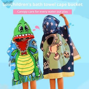 Towels Robes Newborn Wrap Blanket Cartoon Child Kid Hooded Cloak Infant Bathrob Baby Bath Towel Robe Cotton Boy Girl Beach Robe Astronaut CapL231123