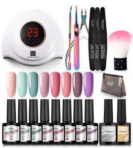 Nail Art Kits Gel Polish Kit Professional Set Acrylic With 36W LED UV Lamp For Manicure Tools And Supplies Base Top Suits8593554
