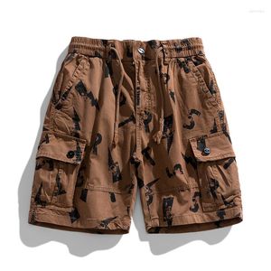 Herren Shorts 2023 Sommer Kordelzug Tactical Cargo Herren Khaki Jogger Military Male Cotton Casual Loose Man Beach Short Pants