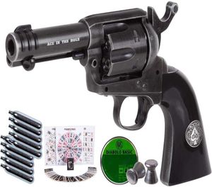 AceinTheHole CO2 Pellet Revolver Weathered Kit Pistola ad aria Piastra da parete in metallo4902273