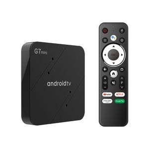 Smart tv G7 mini ATV UI Android 11.0 OS 4K TV Box Amlogic S905W2 2gb 16gb wifi duplo com controle remoto por voz