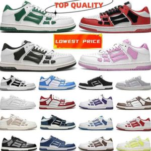 Designer Men Athletic Shoes Skelet Bones Runner Men Sports Shoes Retro Sneakers Skel Top Low Shoes Genuine Leather Lace Up Trainer amir shoes