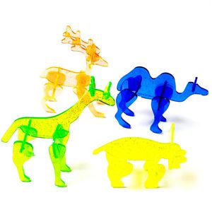 Party Favor 4 Set 3D Animal Puzzle Birthday Favors Toys Pinata Bag Filler Pojkflicka Barn Toy Christmas Gift Parti Dekoration Kids