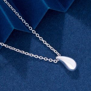 Designer's Brand Gold plating Personalized Versatile Droplet shaped Pendant Simple Light Luxury and High Quality Collar Chain for Women WGCM