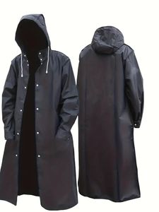 Capa de chuva masculina com capuz, impermeável, durável, manga longa, capa de chuva casual solta para caminhadas e escaladas