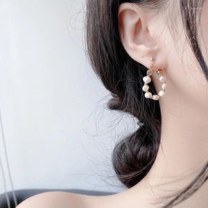 Dangle Earrings VSnow Temperament Natural Freshwater Pearl For Women Fairy Irregular Oval Party Jewelry Accessories